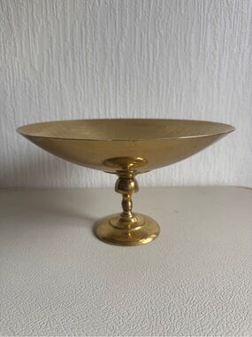 Vintage Brass Pedestal Bowl